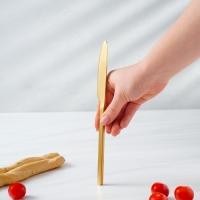 Столовые приборы из нержавеющей стали Magistro &laquo;Оску стандарт&raquo;, 4 предмета, цвет золотой