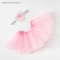 Набор Крошка Я "Любимый цветочек" юбка и повязка на голову 3-18 мес, розовый Набор Крошка Я "Любимый цветочек" юбка и повязка на голову 3-18 мес, розовый