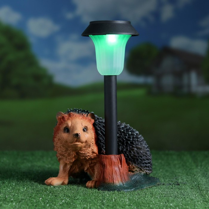 Садовый фонарь Садовый фонарь "Ёжик на ножках с фонарем" 25 см МИКС