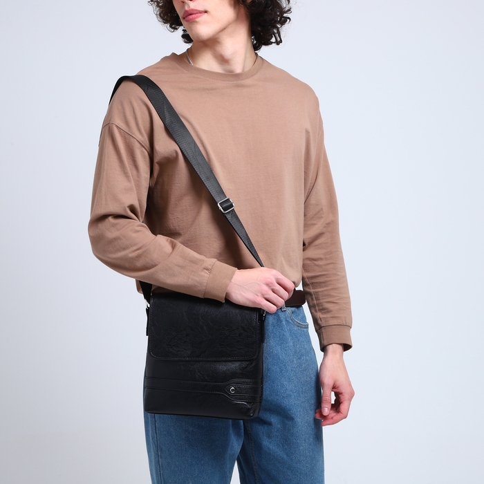 Сумка мужская, цвет чёрный