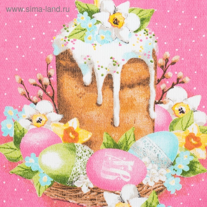 Полотенце пасхальное Доляна &laquo;Светлая пасха&raquo; 35х60 см, 100% хл, 160г/м2