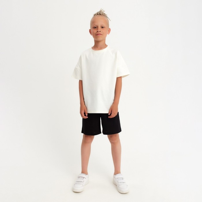 Шорты для мальчика MINAKU цвет черный, рост 134