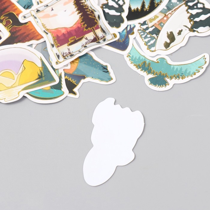 Наклейки для творчества Наклейки для творчества "Природа" тиснение золото набор 48 шт 9х7х0,8 см