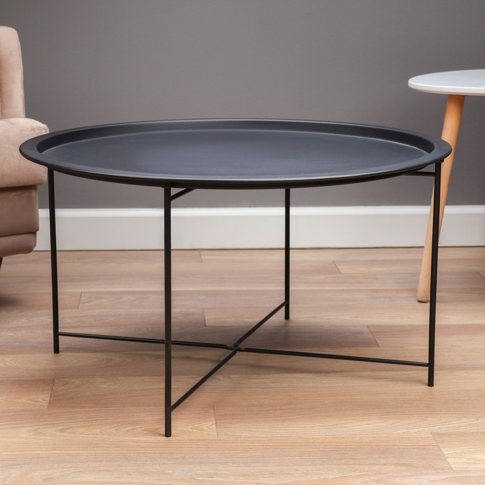 Кофейный столик "Юпитер" YS-8375L, черный 75х42 см