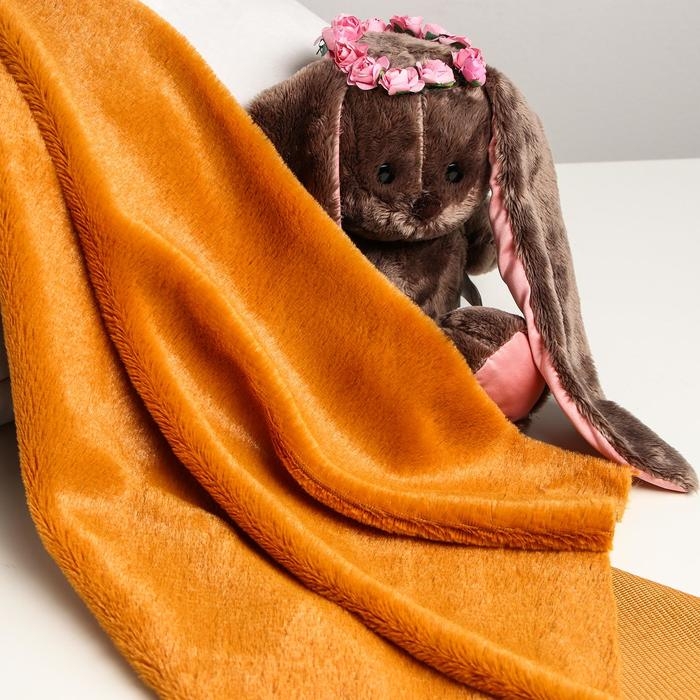 Лоскут для рукоделия, 50 × 50 cм, мех, цвет рыже-коричневый Лоскут для рукоделия, 50 × 50 cм, мех, цвет рыже-коричневый