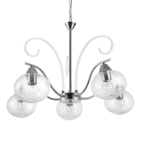 Люстра "Харми" 5xE27 40Вт серебро 58х58х41 см BayerLux Люстра "Харми" 5xE27 40Вт серебро 58х58х41 см BayerLux