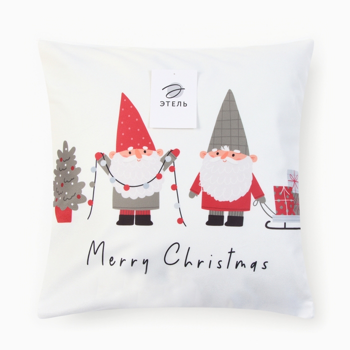 Новый год. Чехол на подушку Этель Новый год. Чехол на подушку Этель "Гномики" 40х40см,100% п/э