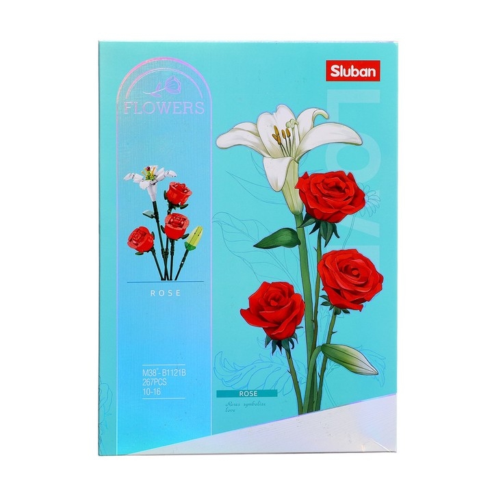 Конструктор «Цветы. Букет роз», 267 деталей Конструктор «Цветы. Букет роз», 267 деталей