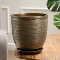 Горшок цветочный "Золото" с поддоном, 5л Горшок цветочный "Золото" с поддоном, 5л