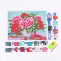 Алмазная мозаика с полным заполнением на подрамнике &laquo;Пионы&raquo;, 30 x 40 см