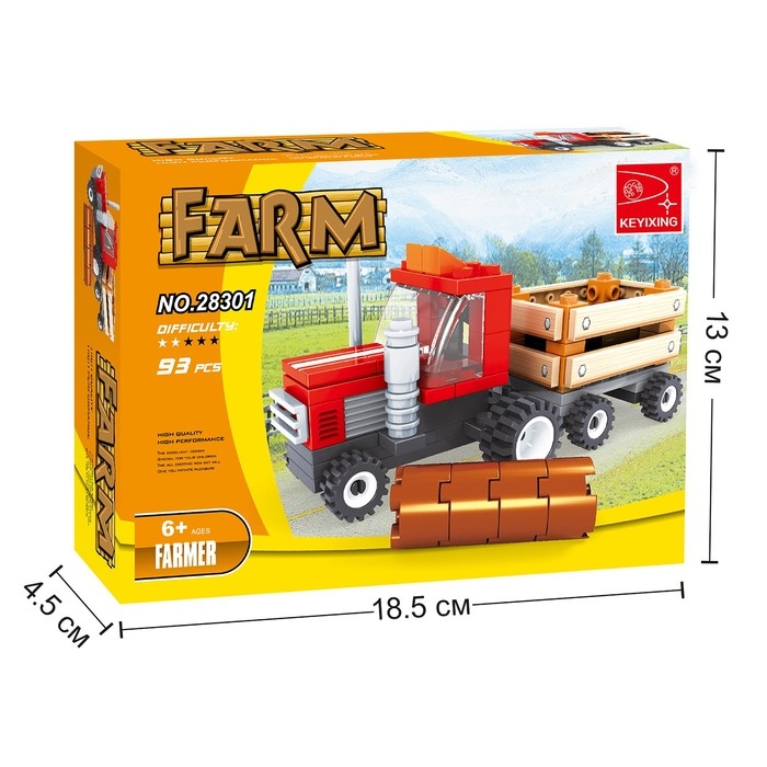 Конструктор &laquo;Лесозаготовочный грузовик&raquo;, 93 детали