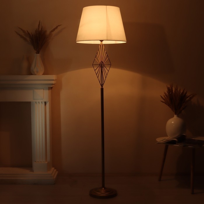 Торшер 19111/1 E27 40Вт бронза-золото 45х45х168 см