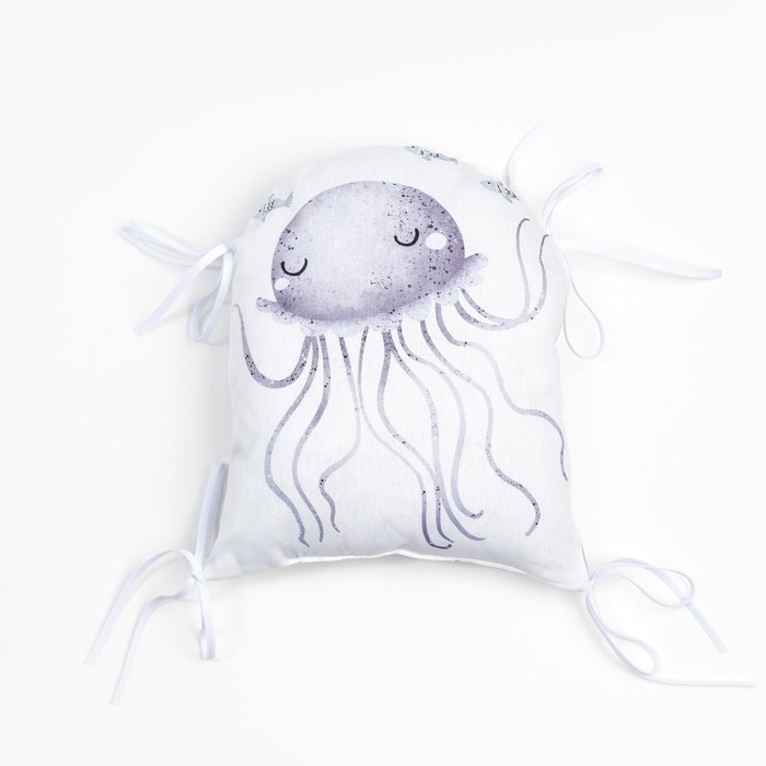 Бортики в кроватку Крошка Я &laquo;Морские друзья&raquo; (60х42см- 2шт, 30х42см- 4шт,30х30см- 4шт),100% хлопок