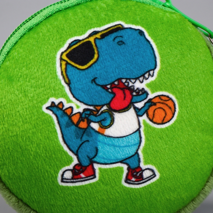 Кошелёк детский для мальчика в шоубоксе «Динозаврик», плюш, цвет МИКС Кошелёк детский для мальчика в шоубоксе «Динозаврик», плюш, цвет МИКС