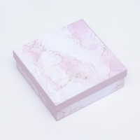 Подарочная коробка квадратная "Гранит",13,5 х 13,5 х 5 см