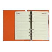 Ежедневник недатированный А5, 120 листов на кольцах FIRENZE, обложка искусственная кожа, блок 70г/м2, чёрный