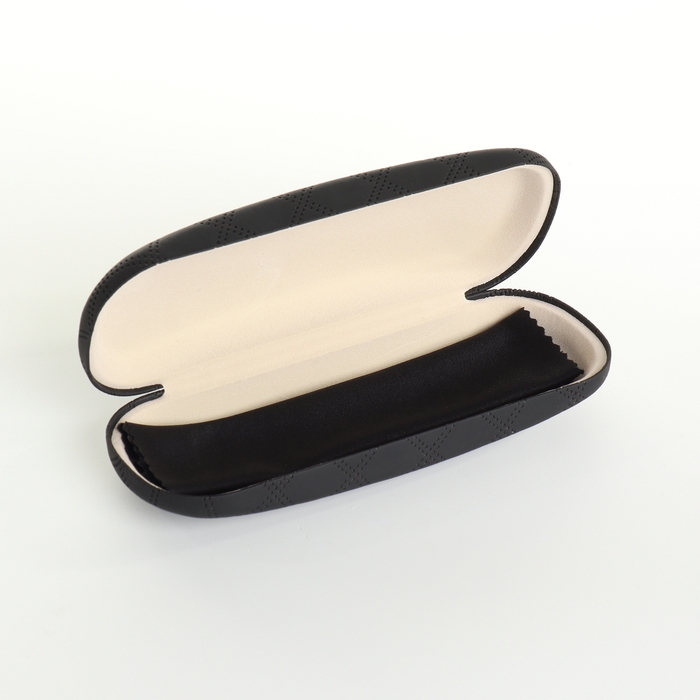 Футляр для очков на хлопушке, длина 16 см, цвет чёрный Футляр для очков на хлопушке, длина 16 см, цвет чёрный