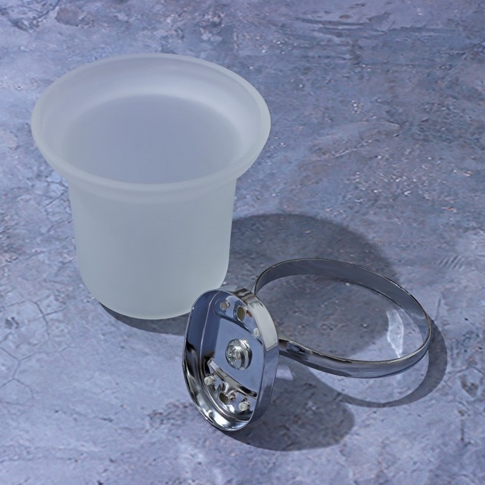 Ёрш для унитаза с подставкой настенный Штольц St&ouml;lz &laquo;Нео&raquo;, 12&times;14&times;36 см, цвет хромированный