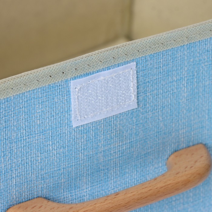 Короб стеллажный для хранения с крышкой LaDо́m &laquo;Франческа&raquo;, 43&times;30,5&times;18,5 см, цвет голубой