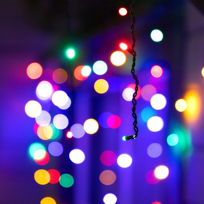 Гирлянда «Бахрома» 12 × 0.7 м, IP44, УМС, тёмная нить, 240 LED, свечение мульти, 220 В Гирлянда «Бахрома» 12 × 0.7 м, IP44, УМС, тёмная нить, 240 LED, свечение мульти, 220 В