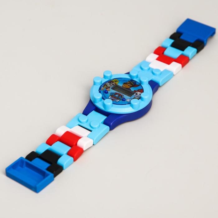 Щенячий патруль. Часы наручные лего Щенячий патруль. Часы наручные лего "Щенячий патруль", с ремешком-конструктором, PAW PATROL