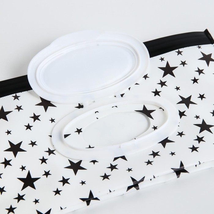 Контейнер для салфеток с петелькой «Звезды на белом», цвет МИКС Контейнер для салфеток с петелькой «Звезды на белом», цвет МИКС