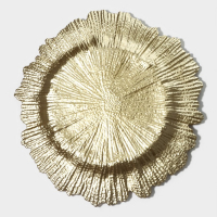 Тарелка - блюдо подстановочное Magistro «Сияние», d=33 см, цвет золотой Тарелка - блюдо подстановочное Magistro «Сияние», d=33 см, цвет золотой