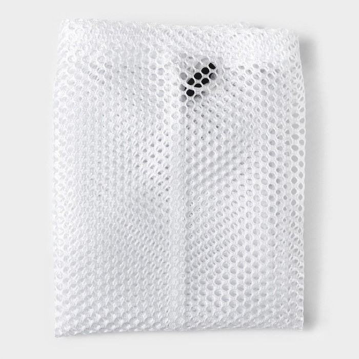 Мешок для стирки белья Доляна, 30&times;40 см, крупная сетка, цвет белый