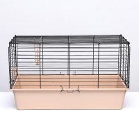 Клетка для кроликов, морских свинок "Пижон" №4 складная, 80 х 50 х 47 см, бежевая Клетка для кроликов, морских свинок "Пижон" №4 складная, 80 х 50 х 47 см, бежевая