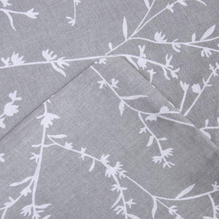 Комплект постельного белья LoveLife 1.5 сп "Ветви" цв.серый, 147*210,150*215,70*70 -1 шт,100% хлопок,бязь 120 г/м2