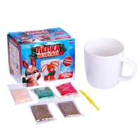 Декор кружки полимерной глиной на новый год «Зайка с подарком», новогодний набор для творчества Декор кружки полимерной глиной на новый год «Зайка с подарком», новогодний набор для творчества