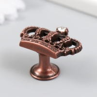 Ручка для шкатулки металл "Корона" страза, состаренная медь 4,5х3,2х2,6 см Ручка для шкатулки металл "Корона" страза, состаренная медь 4,5х3,2х2,6 см