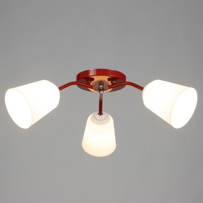 Люстра Люстра "Онлайн" (цил.) 3х15Вт Е27 МОДЕЛЬ:BR 00286 красный 50х50х15см