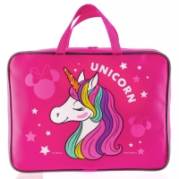 Папка с ручками А4, 35х10х27 см, Минни Маус и Единорог Папка с ручками А4, 35х10х27 см, Минни Маус и Единорог