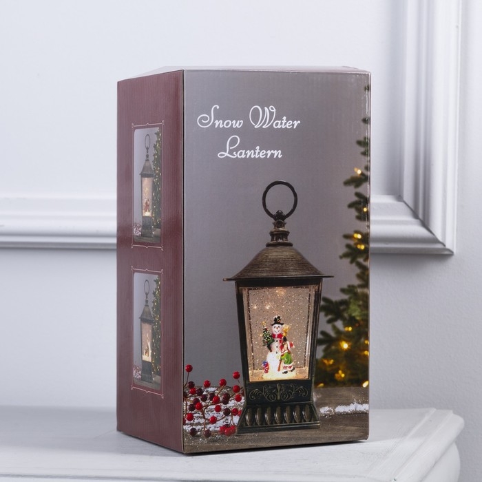 Светодиодная фигура «Фонарь со снеговиком» 12 × 24 × 12 см, пластик, батарейки ААх3 (не в комплекте), USB, свечение тёплое белое Светодиодная фигура «Фонарь со снеговиком» 12 × 24 × 12 см, пластик, батарейки ААх3 (не в комплекте), USB, свечение тёплое белое