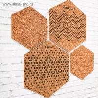 Органайзер настенный пробковый "Соты" Органайзер настенный пробковый "Соты"