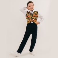 Карнавальная жилетка «Иванушка» с поясом 100 см, р. 98-110 см, цвет черный Карнавальная жилетка «Иванушка» с поясом 100 см, р. 98-110 см, цвет черный