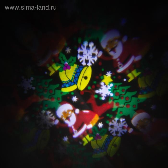 Световой прибор &laquo;Лампа с картинками&raquo; 7 см, Е27, 4 картриджа, свечение мульти