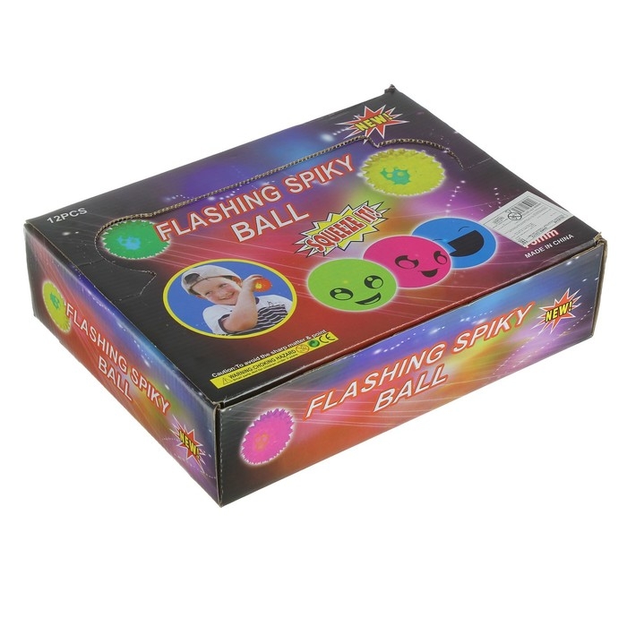 Мяч &laquo;Ёжик&raquo;, световой, с пищалкой, цвета МИКС