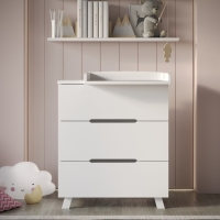 Комод пеленальный детский ИНКАНТО Anniken LUX 800/3, 80х45х92 см., 3 ящика, цвет белый