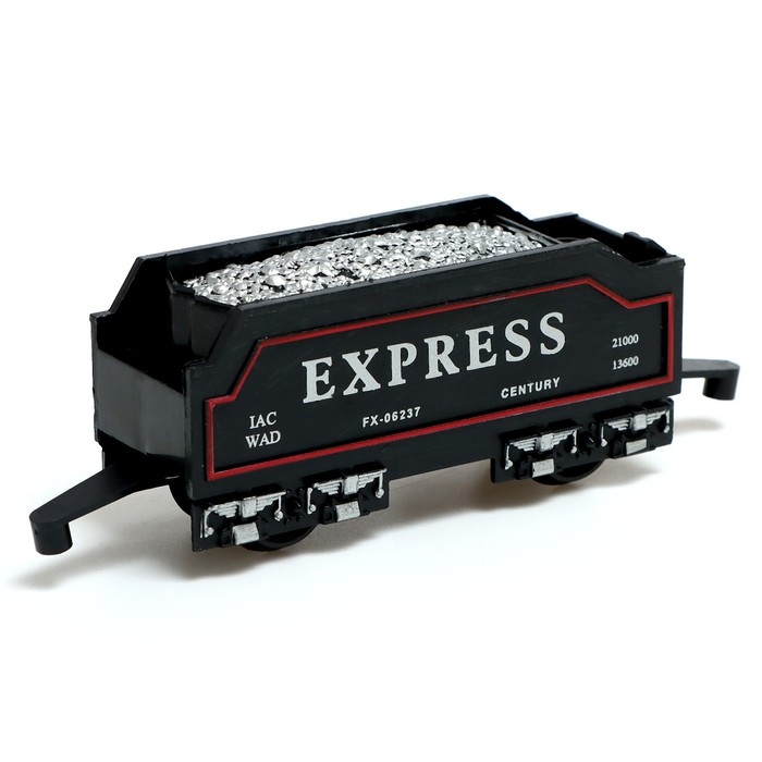 Железная дорога «Классика», работает от батареек, поезд и 4 вагона в комплекте Железная дорога «Классика», работает от батареек, поезд и 4 вагона в комплекте