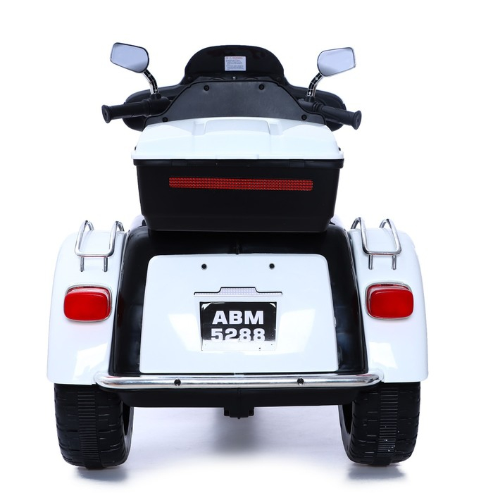 Электромотоцикл &laquo;Трайк&raquo;, 2-х местный, 2 мотора, цвет чёрно-белый