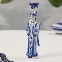 Сувенир &laquo;Ангел подсвечник&raquo;, малый, 13х2,5 см, гжель