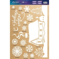 Наклейки новогодние на окна &laquo;Домашний праздник&raquo;, многоразовые, 33 х 50 см, Новый год