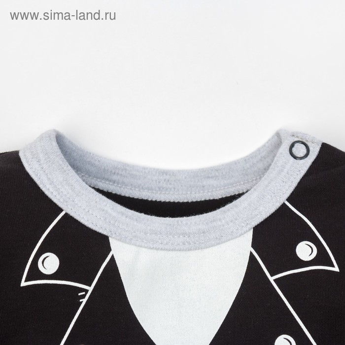 Боди Крошка Я &laquo;Рок стайл&raquo;, рост 86-92 см, (размер 28), цвет чёрный