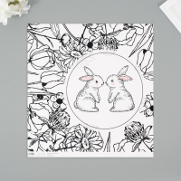 Бумага для скрапбукинга "Милые зайчики" плотность 180 гр набор 5 шт 30,5х32 см