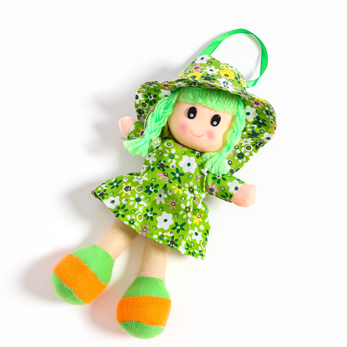 Мягкая игрушка «Кукла», в ситцевом платье, с хвостиками, цвета МИКС Мягкая игрушка «Кукла», в ситцевом платье, с хвостиками, цвета МИКС