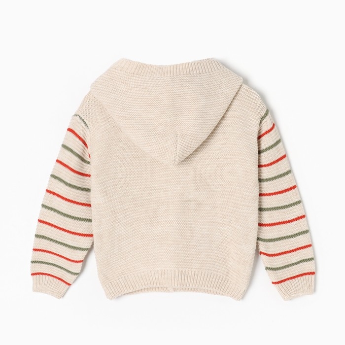 Джемпер вязаный для мальчика, цвет бежевый, рост 98 см