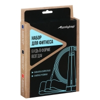 Набор для фитнеса ONLYTOP &laquo;Геометрия&raquo;: 3 фитнес-резинки, скакалка