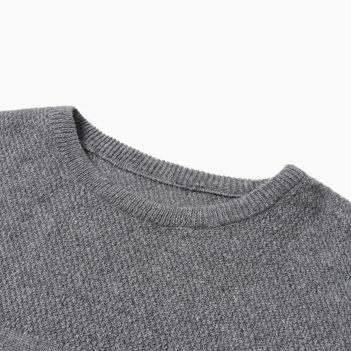 Джемпер мужской, цвет тёмно-серый, размер 52